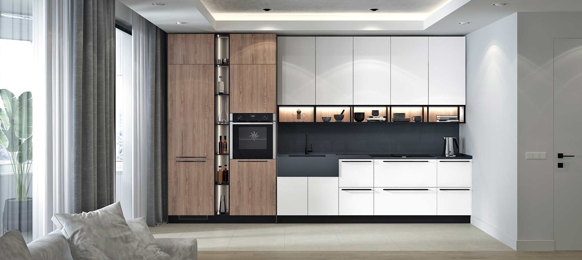 Белый / Орех Карини белёный 